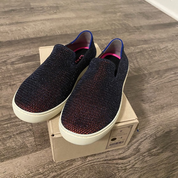 rothys metallic lattice stitch